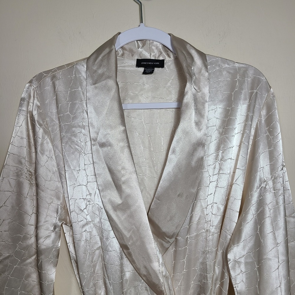 Vtg Ivory Lace Babydoll Maxi Slip Gown Set M Chemise Quiet Lux‎ Coquette Bridal - Picture 13 of 16